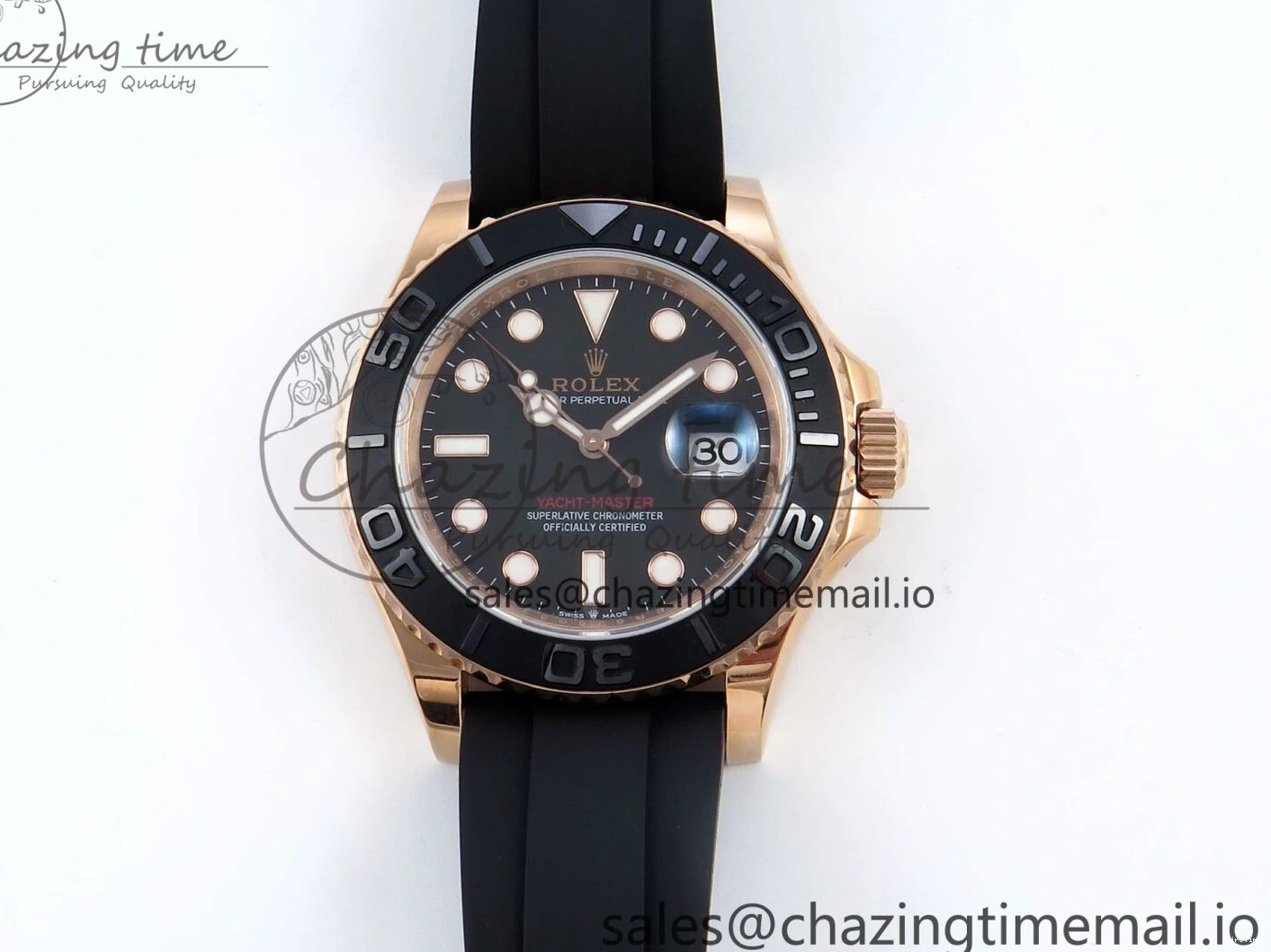 MiroTime 0303 Yacht-Master 40mm 126655 EWEF Best Edition Black Dial on Oysterflex Strap A Sophisticated 787